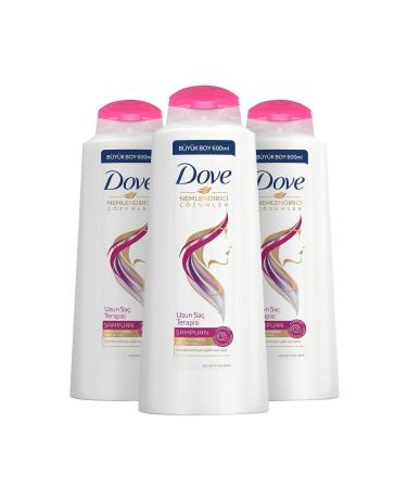 Dove Long Hair Therapy Hair Care Shampoo 600 ml X3 - Buy Online on GoSupps.com