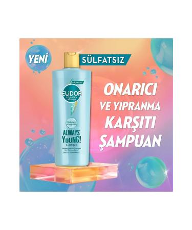 Elidor Collagen Blends Sulfate-Free Hair Care Shampoo Always Young Repairing and Anti-Fray 350 Ml - Buy Online on GoSupps.com