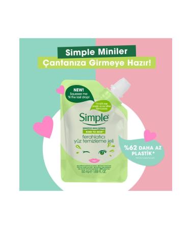 Simple Kind To Skin Mini Refreshing Facial Cleansing Gel 50 Ml - Buy Online on GoSupps.com