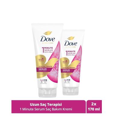 Dove Ultra Care 1 Minute Serum Hair Care Conditioner Long Hair Therapy 170 ml X2