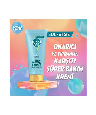 Elidor Collagen Blends Sulfate-Free Super Hair Care Cream Always Young Repairing Anti-Damage 170 ml - Buy Online on GoSupps.com