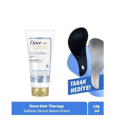 Dove Hair Therapy Serum Hair Care Conditioner Hydration Spa %0 Sulfate 170 Ml + Comb