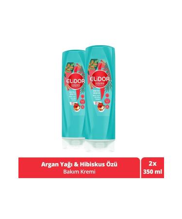 Elidor Nature's Energy Hair Care Cream Argan Oil and Hibiscus Extract 350 ml X2 Pieces