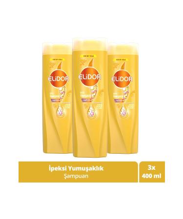 Elidor Superblend Hair Care Shampoo Silky Softness Argan Oil Silk Protein Vitamin C 400 ml X3