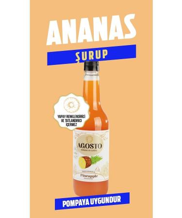 AGOSTO 6 X 750 ml Pineapple Flavored Syrup