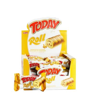 Elvan Today Swiss Roll Caramel Cake 35 gr 24 Pieces (1 BOX)