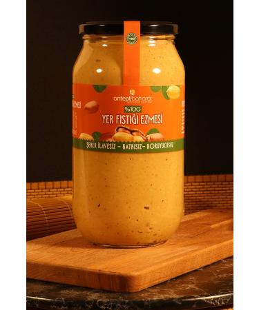 Antep Spice Sugar Free 0 Peanut Butter 1 Kg Glass Bottle