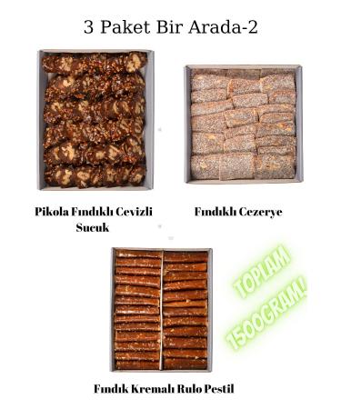 B rsalk m Pest l & K me G m hane Special 3-Pack Advantage Package for This Month-2 (HAZELNUT CEZERYE ROLL PEST L WALNUT SUCUK)