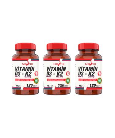 Nevfix Vitamin D3 Vitamin K2 120 Tablets