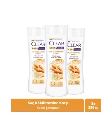 Clear Women Anti-Dandruff Shampoo Against Hair Loss 350 ml x3