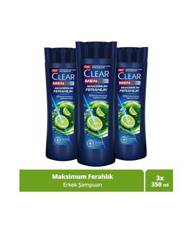 Clear Men Anti-Dandruff Shampoo Maximum Freshness 350 ml X3