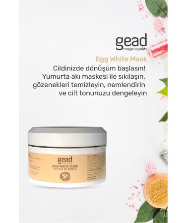 Gead 2 Pieces Egg White Mask-Pore Tightening Egg White Mask-200 gr - Buy Online on GoSupps.com