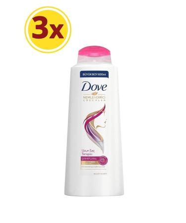 Dove Long Hair Therapy Hair Care Shampoo 600 ml X3