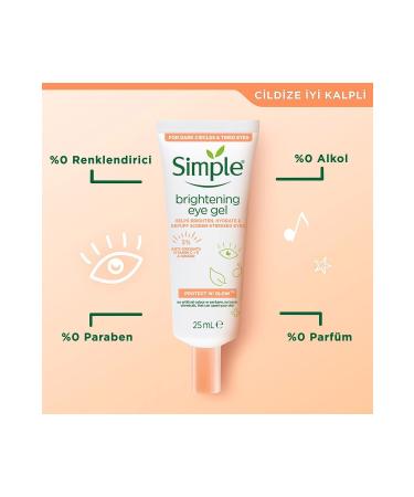 Simple Protect 'n' Glow Brightening Eye Cream Helps Reduce Dark Circles Vegan 25 Ml X2 - Buy Online on GoSupps.com
