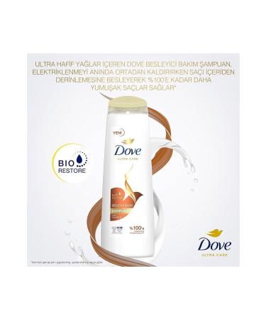 Dove Ultra Care Hair Care Shampoo Nourishing Care For Dry Hair 400 ml X3 Pieces - Buy Online on GoSupps.com