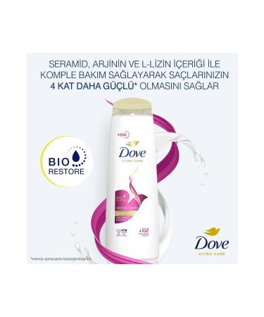 Dove Ultra Care Hair Care Shampoo Long Hair Therapy For Long Damaged Hair 400 ml X3 Pieces - Buy Online on GoSupps.com