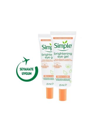 Simple Protect 'n' Glow Brightening Eye Cream Helps Reduce Dark Circles Vegan 25 Ml X2 - Buy Online on GoSupps.com