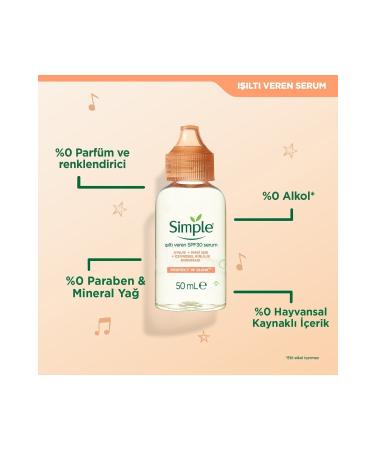Simple Protect 'n' Glow Shining Spf30 Serum 50 Ml - Buy Online on GoSupps.com