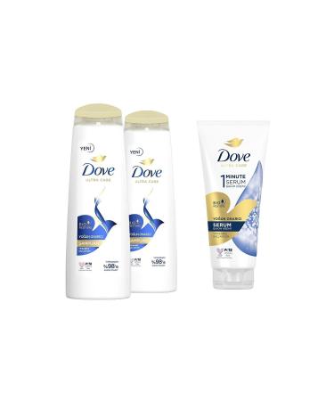 Dove Ultra Care Hair Care Shampoo Intensive Repair 400 ml X2 1 Minute Serum Care Conditioner 170 ml - Buy Online on GoSupps.com