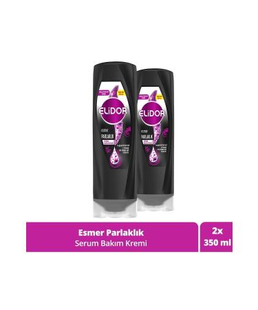 Elidor Serum Hair Care Cream Brunette Shine Vitamin E Chia Seed Oil Keratin 350 ml X2