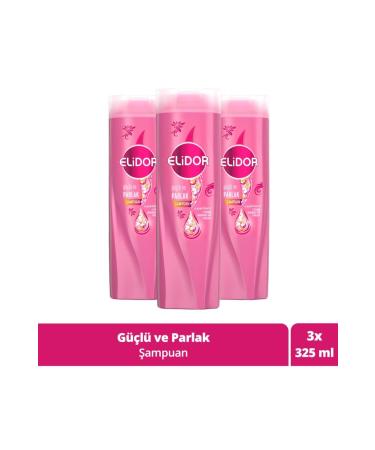 Elidor Superblend Hair Care Shampoo Strong And Shiny Vitamin E Macadamia Oil Collagen 325 Ml X3