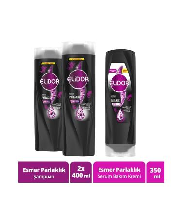 Elidor Superblend Hair Care Shampoo Brunette Shine 400 ml X2 Serum Care Cream 350 ml
