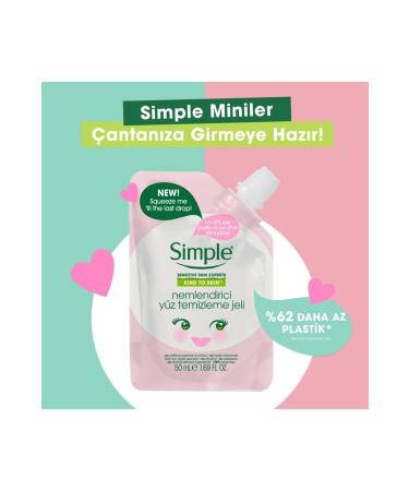 Simple Kind To Skin Mini Moisturizing Facial Cleansing Gel 50 Ml - Buy Online on GoSupps.com