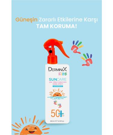 Derminix Kids Water Resistant Children's Sun Cream SPF50 UVA+UVB 200ml - Buy Online on GoSupps.com