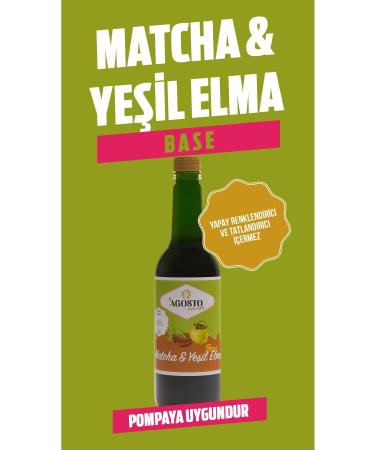 AGOSTO 750 ml Matcha & Green Apple Base Syrup