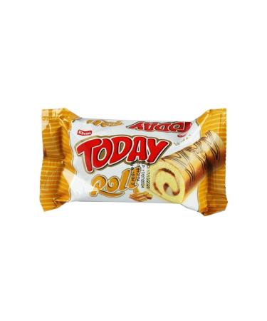 Elvan Today Swiss Roll Caramel Cake 35 gr 24 Pieces (1 BOX) - Buy Online on GoSupps.com