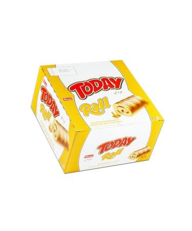 Elvan Today Swiss Roll Caramel Cake 35 gr 24 Pieces (1 BOX) - Buy Online on GoSupps.com