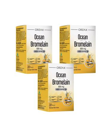 Ocean Bromelain 30 Capsules x3