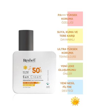 Reshell Spf 50 High Protection Body Sun Cream Moisturizer 100 ml