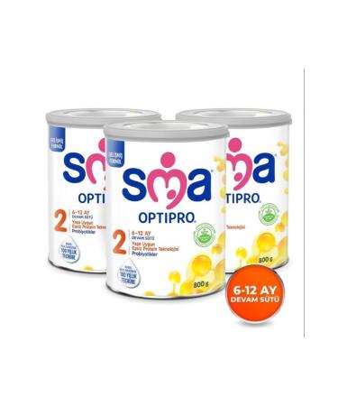 Nestle Sma 2 Optipro Probiotic 6-12 Months Follow-On Milk 800 Gr - 3 Pieces