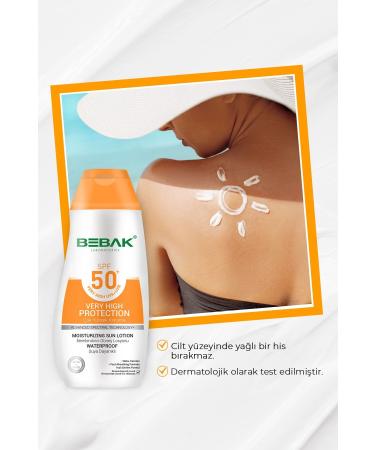 Bebak 50 Factor Spf High Protection Moisturizing Sun Cream 200 ml - Buy Online on GoSupps.com