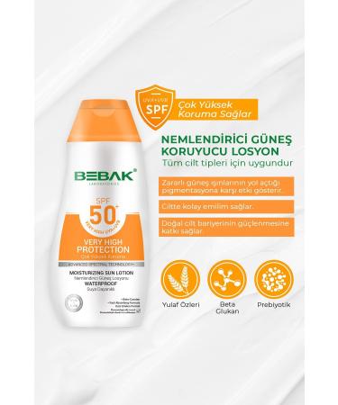 Bebak 50 Factor Spf High Protection Moisturizing Sun Cream 200 ml - Buy Online on GoSupps.com