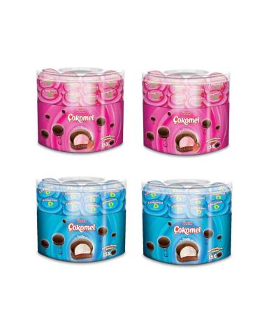 lker okomel Marshmallow 12 Gr X 15 Pieces 2 Strawberry + 2 Plain 4-piece set