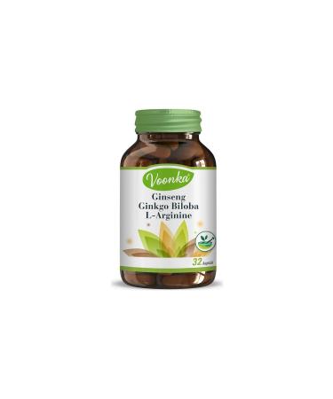 Voonka Ginseng Ginkgo Biloba L-arginine 32 Capsules