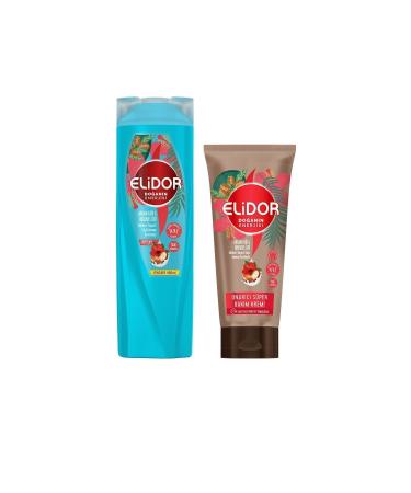 Elidor Nature's Energy Argan Oil and Hibiscus Extract Shampoo 400 ml Hair Care Conditioner 170 ml - Buy Online on GoSupps.com