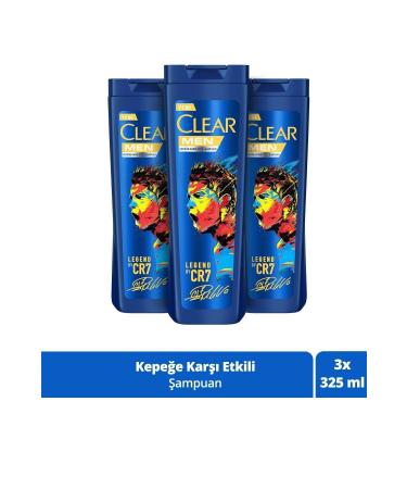 Clear Men Anti-Dandruff Shampoo Legend By Cr7 Cristiano Ronaldo 325 ml X3