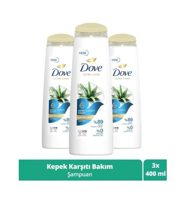 Dove Ultra Care Hair Care Shampoo Anti-Dandruff Care Aloe Vera 400 ml x3 Pieces