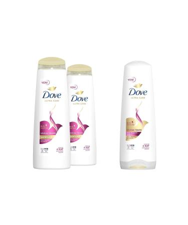 Dove Ultra Care Hair Care Shampoo Long Hair Therapy 400 ml X2 Hair Care Conditioner 350 ml - Buy Online on GoSupps.com