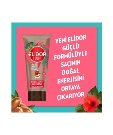 Elidor Nature's Energy Repairing Super Hair Care Cream Argan Oil and Hibiscus Extract 170 ml - Buy Online on GoSupps.com