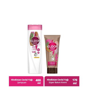 Elidor Nature's Energy Hair Care Shampoo Coconut Oil 400 ml Super Care Cream 170 ml