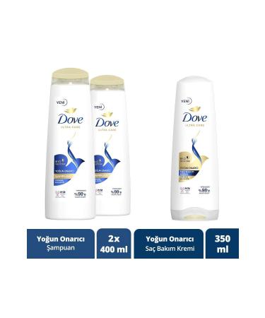 Dove Ultra Care Hair Care Shampoo Intensive Repair Damaged Hair 400 ml X2 Hair Care Conditioner 350 ml