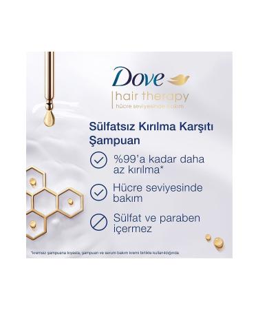 Dove Hair Therapy Sulfate-Free Hair Care Shampoo Breakage Remedy Anti-Breakage 350 ml - Buy Online on GoSupps.com
