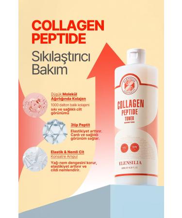 ELENSILIA Anti-Wrinkle Toner Containing Collagen and Peptide Elensilya Collagen Peptide Toner 500ml large size - Buy Online on GoSupps.com