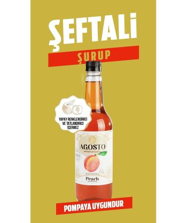 AGOSTO 750 ml Peach Flavored Syrup