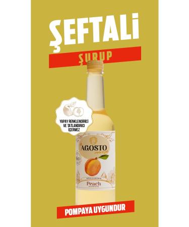 AGOSTO 6 X 750 ml Peach Flavored Syrup