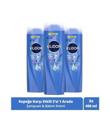 Elidor Superblend Shampoo and Conditioner Anti-Dandruff Effective 2 in 1 400 ml X3 Pieces